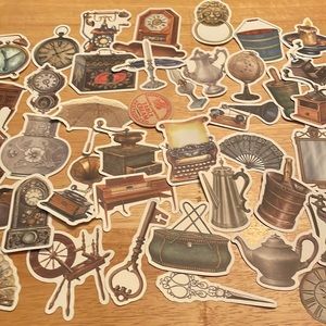 Vintage Household Items Sticker Pack